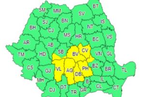 Astăzi: Cod galben de ploi torenţiale pentru şase judeţe, inclusiv Dâmboviţa