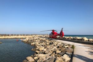 Interventie elicopter SMURD in cazul unei tinere in pericol de inec