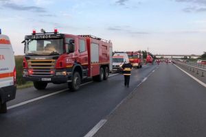 Maşină de Sibiu implicată într-un accident cu şase victime pe autostrada A1
