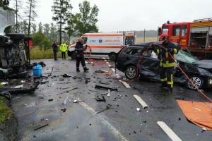 Accident rutier pe Dn1 Vladeni- Brasov. Persoana in stop cardio-respirator