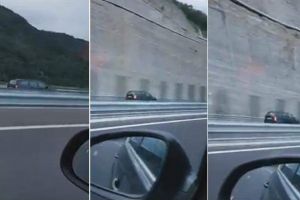 VIDEO. Pe contrasens, cu 100 km/h pe autostrada A1 Șoimuş-Deva. Al doilea şofer filmat în timp ce conducea ”fără niciun stres”