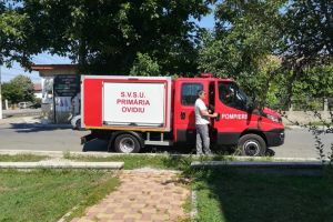 Departamentul pentru Situatii de Urgenta al orasului Ovidiu, dotat cu o autospeciala de stingere a incendiilor 