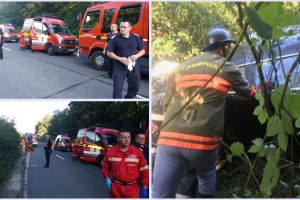 FOTO. Accident rutier în judeţul Satu Mare. Au intervenit pompierii