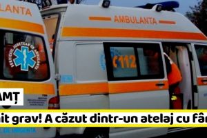 NEAMȚ: Copil în stare gravă după ce a căzut dintr-un atelaj cu fân