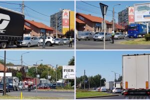 FOTO. Cozi lungi pe marile artere din Satu Mare. Criculaţie bară la bară