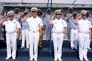 Ceremonia de predare-primire a comenzii Flotei, in Portul Militar Constanta