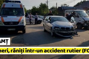 NEAMȚ: Trei tineri, răniţi într-un accident rutier (FOTO)