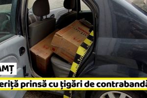 NEAMȚ: 4000 de ţigări de contrabandă, confiscate de poliţişti din maşina unei femei