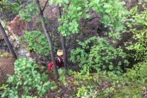 Un tanar a cazut in gol, aproximativ 45 m. Incidentul s-a petrecut in fisura Zorilor de pe Dealul Minei, deasupra Lacului Albastru, din Baia Sprie