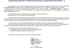 Comunicat de presă „Reabilitare clădiri rezidenţiale Satu Mare 1” – limba maghiară