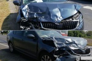FOTO. Accident GRAV pe DN7, provocat de un şofer din Alba, care nu s-a asigurat la manevra de schimbarea direcţiei de mers. Un copil şi alte trei persoane au fost rănite