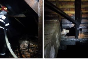 Acoperişul unei şcoli din Timiş cuprins de flăcări, după ce a fost lovit de trăsnet