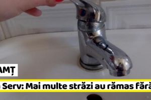 NEAMȚ: Avarie Apa Serv! Mai multe străzi din Piatra-Neamţ au rămas fără apă (27 august)