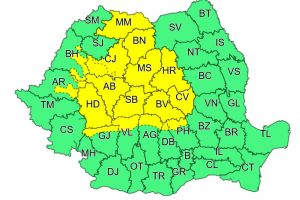 DÂMBOVIȚA: COD GALBEN de vijelii în nord, caniculă în sud