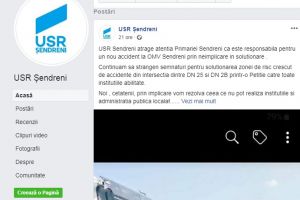 Lipsă totală de empatie şi umanitate! USR Șendreni îşi face campanie pe seama unei tragedii rutiere
