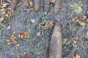 FOTO: Șase proiectile descoperite în pădure, la Sihlea
