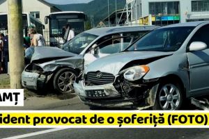 NEAMȚ: Accident provocat de o şoferiţă, în Piatra-Neamţ (FOTO)
