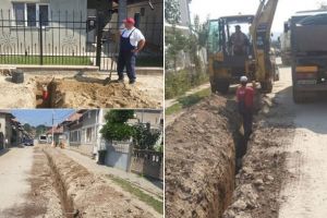 FOTO| Primăria Teiuş începe modernizările în zonă: Se execută lucrări de înlocuire a conductelor de apă, în parteneriat cu Apa CTTA
