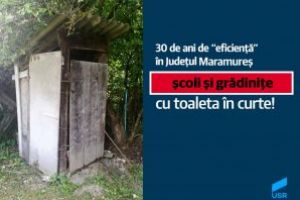 La inceperea noului an scolar, 31 de unitati de invatamant din Maramures au toaletele in fundul curtii