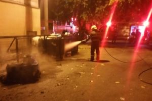 Tomberon în flăcări la Mediaş