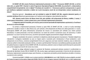 Provocarea SMART LIFE SRL: un stil de viata activ, cu sprijin POR