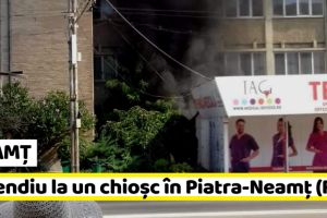 NEAMȚ: Incendiu la un chioşc în Piatra-Neamţ (FOTO)