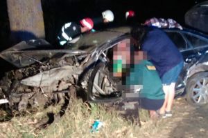 Accident rutier grav in judetul Ialomita. Patru tineri raniti. Un adolescent, transportat cu elicopterul in Capitala (galerie foto)
