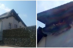 Incendiu la un restaurant aflat pe centura Lugojului. Pompierii luptă cu flăcările