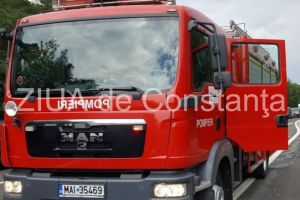 Incendiu in spatele Hotelului Nevada, pe bulevardul Aurel Vlaicu