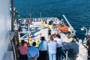 Delegatie din Rhodos, la Constanta. Garda de Coasta, exercitiu demonstrativ pe Marea Neagra