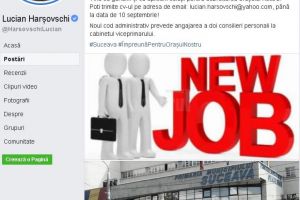 Mod inedit al viceprimarului Sucevei de a-şi angaja doi consilieri personali
