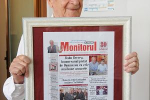 Artistul Radu Bercea a fost sărbătorit la Gura Humorului, la împlinirea vârstei de 80 de ani