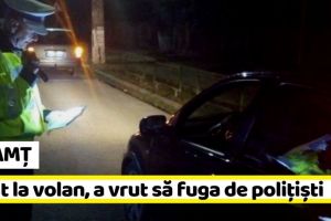 NEAMȚ: A încercat să fugă de poliţişti de beat ce era
