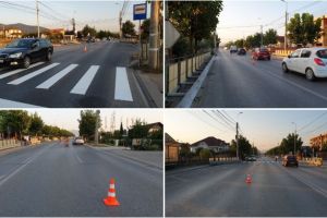 FOTO/VIDEO: BENZILE REVERSIBILE au fost puse în funcţiune, pe Calea Moţilor. Măsuri de fluidizare a traficului rutier, întreprinse de Primăria Alba Iulia