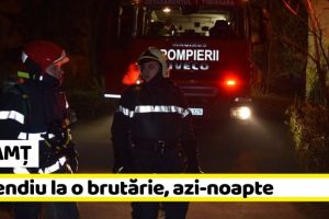 NEAMȚ: Incendiu la o brutărie, azi-noapte