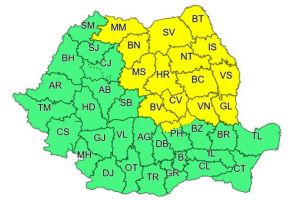 Cod galben de instabilitate atmosferică temporar accentuată