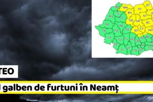 METEO: Cod galben de furtuni în Neamţ (3-4 septembrie)