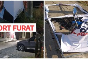 Primul incident în campania electorală, în Timiş. Două 2 corturi USR au fost vandalizate