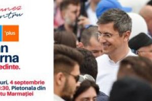Dan Barna, candidatul Aliantei USR Plus la presedintie, in Sighetu Marmatiei si in Baia Mare