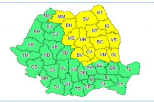 Ploi torenţiale, vânt puternic şi grindină