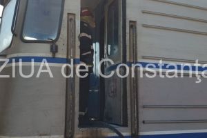 Incendiu la o locomotiva aflata in Dana 0 a Portului Constanta (galerie foto)