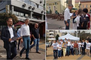 FOTO/VIDEO. Dan Barna, la pas prin municipiul Satu Mare. Candidatul USR PLUS a stat de vorbă cu sătmărenii
