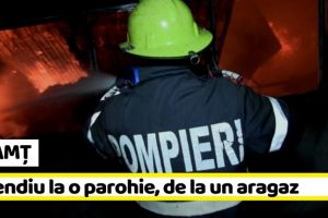 NEAMȚ: Incendiu la o parohie, de la un aragaz