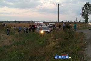 Ultima oră: Accident grav aproape de Tişiţa. Un  microbuz cu mai multe persoane s-a răsturnat