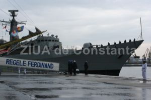 Fregata Regele Ferdinand, 15 ani in serviciul Romaniei. Ceremonie militara inchinata navei