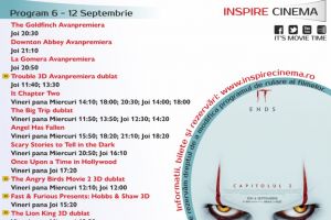 Program Cinema Inspire Alba Mall. Ce filme vor rula în perioada 6 – 12 septembrie 2019