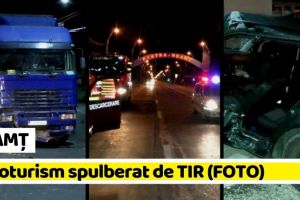 NEAMȚ: Autoturism spulberat de TIR (FOTO)