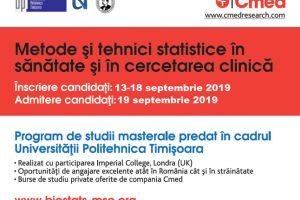 Studii masterale: Metode si tehnici statistice in sanatate si cercetare clinica, la Timisoara
