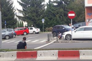 Motociclist accidentat pe Calea Bucureşti