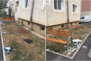 FOTO. Cartier din Satu Mare, împânzit de gunoaie. Oamenii sunt revoltaţi